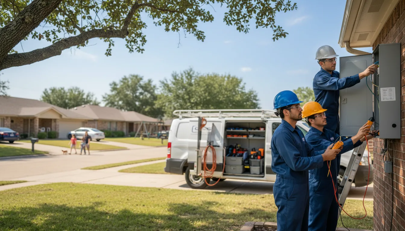 Certified electrician providing emergency electrical services in Manvel, TX